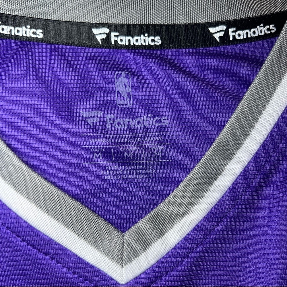 Sacramento Kings SAC Fanatics #5 Fox Basketball Jersey Youth Medium Purple - Picture 5 of 6